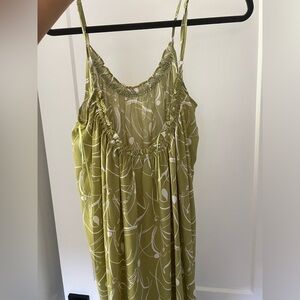 Green Maxi dress with low back . Brand Lush from Nordstrom.
